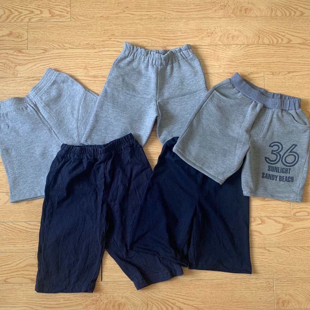 Boys Grey Navy Sweat Shorts Bottoms Summer Casual